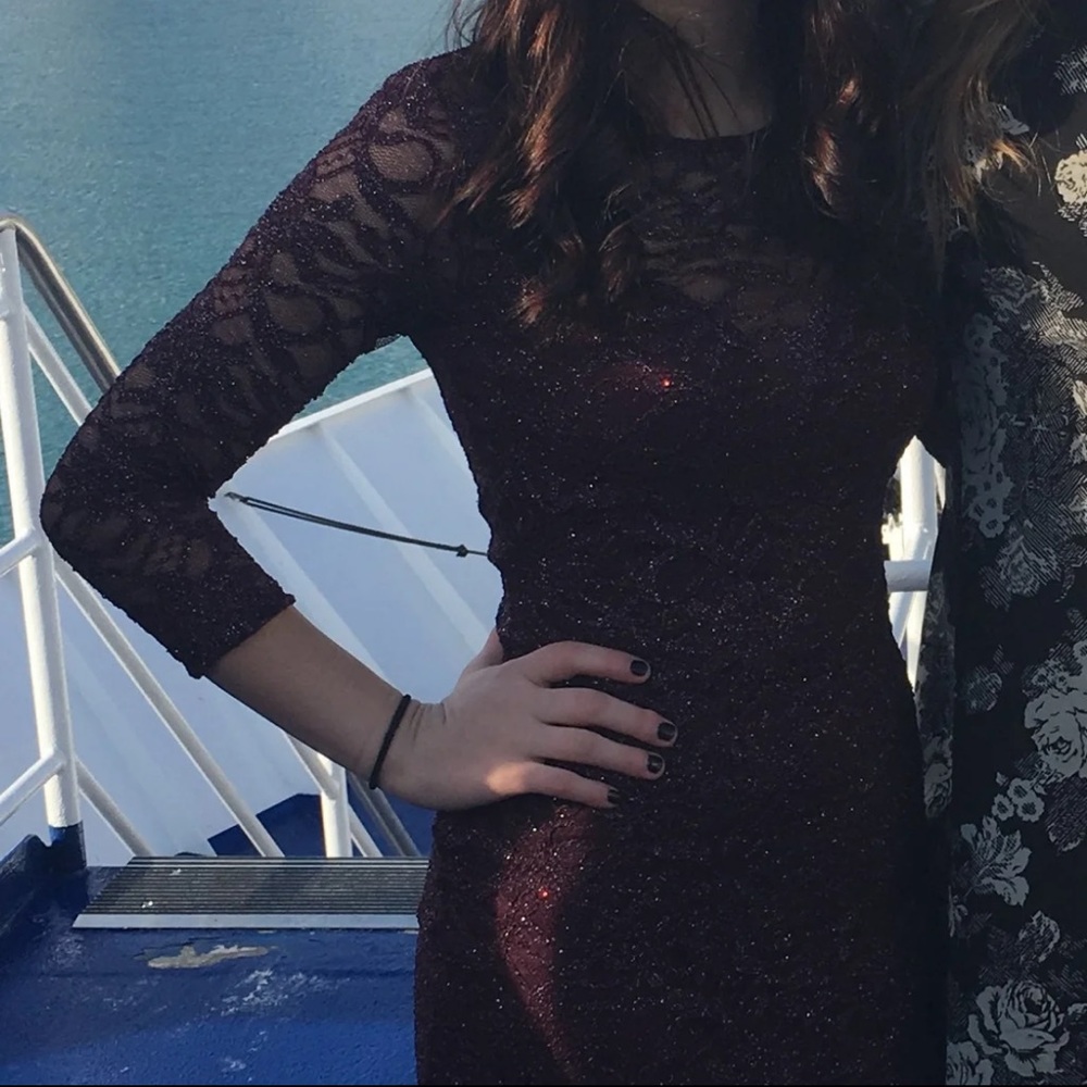 Windsor sparkly maroon/purple dress